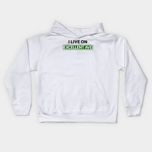 I live on Excellent Ave Kids Hoodie